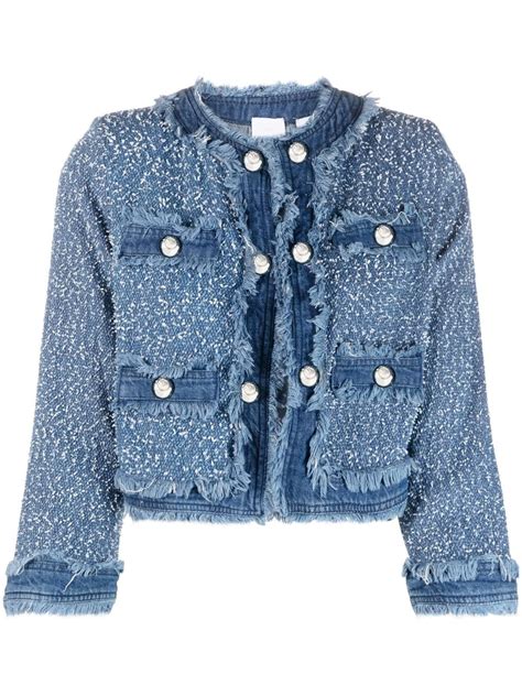 Jacket in boucle denim 